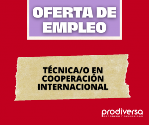 Oferta de empleo Técnico/a de Cooperación Internacional